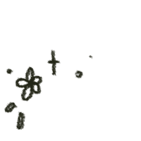 a drawing of a flower on a black background